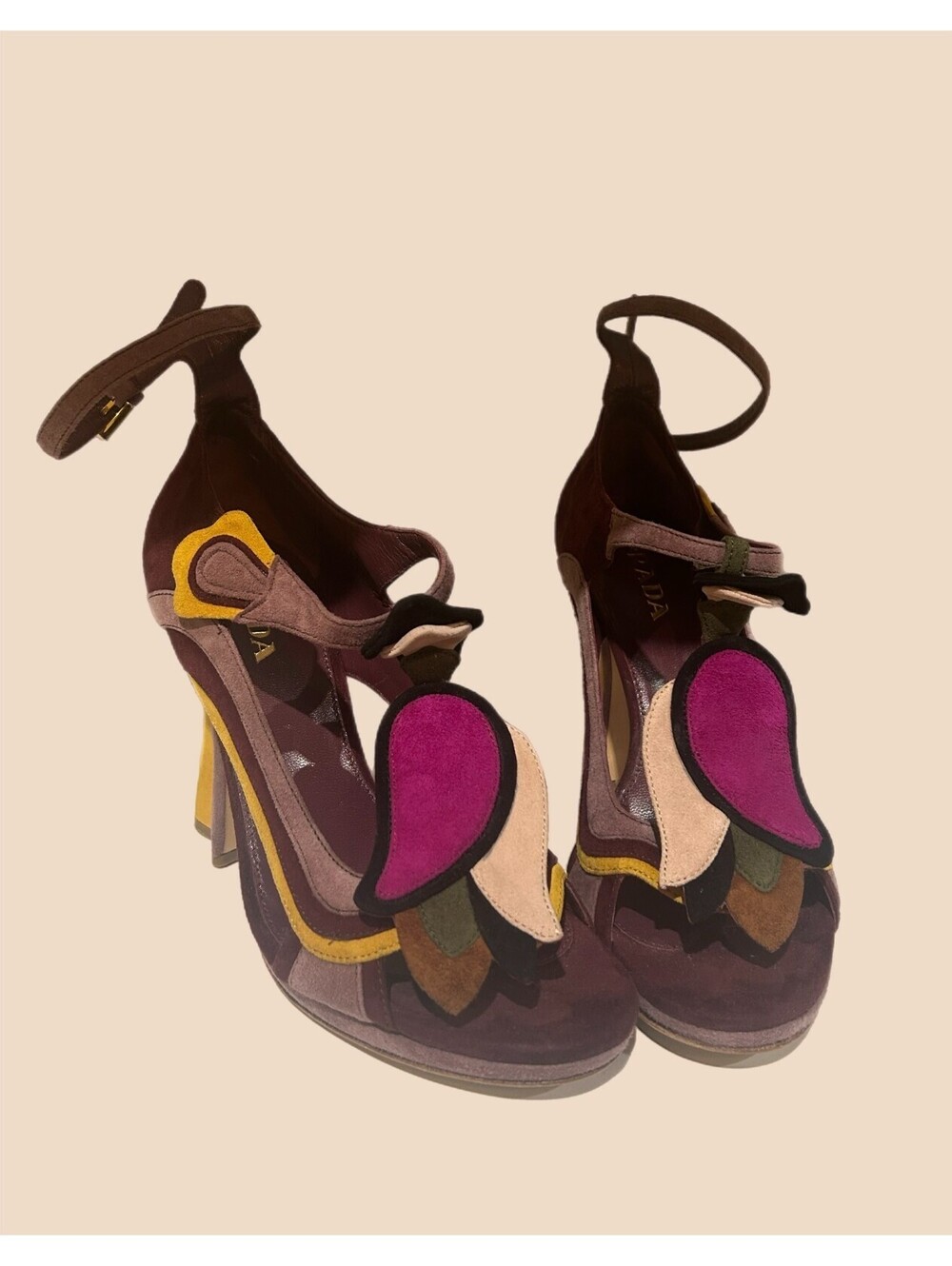 RARE: Vintage Prada Purple Fairy Tulip Heels Spring Summer 2008 Size IT 37/ US 7